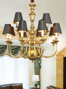 GELAIYA | American and European Style Large Chandelier Whole Copper Lighting