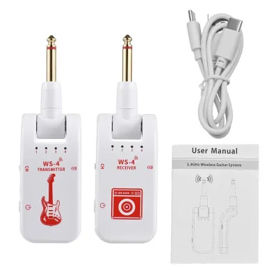 Hệ Thống Đàn Guitar Không Dây Miwayer WS-4 2.4GHz Có Thể Sạc Lại 8 Kênh Âm Thanh 48K 16bit Cho Đàn Guitar Điện Bass - Bộ Thu Phát Đàn Guitar Không Dây