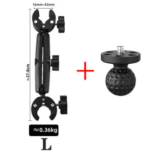 Camera Double Clip Crab Clamp For GoPro Motorcycle Bicycle Handlebar Clip Bracket For Insta360 One X2 X3 Sports Camera Accessory