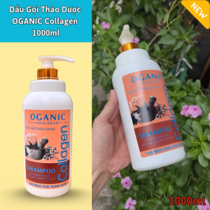 OGANIC Hair Artist - Dầu Gội Thảo Dược Collagen 1000ml Chiết Xuất Thảo Mộc Giúp Tóc Mềm Mượt Chất Lượng Cao