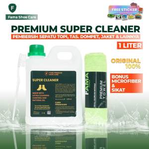 Fama Shoe Care - Super Cleaner 1 Liter - Bonus Lap+Sikat Detailing - Fama Shoes Cleaner - Shoe Cleaner