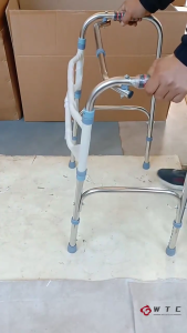 Stainless steel elderly walker adult walker multifunctional adjustable lightweight foldable stainless steel walker learning walker health accessories lower limb training