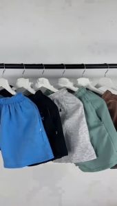 PAKET 4 PCS Hot Pants Celana Pendek Wanita dan Pria Korea Sweatpants Celana Santai Terbaru