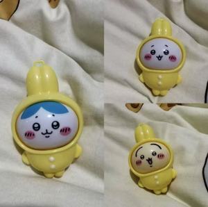 Q-Meet Uzaki Changeable Face Sleepwear Chiikawa Couple Cartoon Stress Relief Acrylic Keychain Creative Gift Keychain