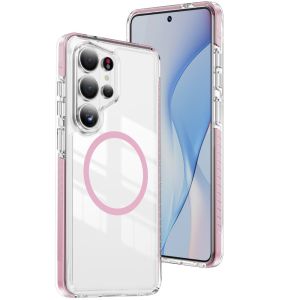 For Samsung S26 Ultra Case Magnetic Transparent Wireless Charge Shell For Samsung Galaxy S26 Ultra S25 Plus S24 Plus Cover Funda