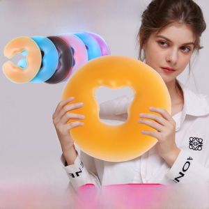 Beauty Silicone Pillow Face Rest Hole Design Massage Pillow for Lying down Comfortable Breathable Bed Hole Face Pillow