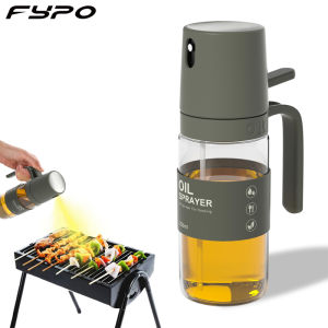 Fypo Oil Spray Bottle 250ml High Borosilicate Glass Cooking Oil Dispensers for Kitchen Cooking Air Fryer Salad Baking BBQ
