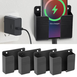 4/2 Cái Giá Đỡ Gắn Tường Phích Cắm Điện Thoại Di Động Hộp Đựng Sắp Xếp Không Cần Đục Lỗ Điều Khiển Từ Xa Có Thể Sạc Được Móc Đa Năng