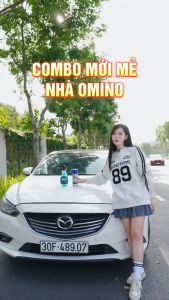 Bộ sản phẩm OMINO  Xịt Tẩy Nhựa Đường M12 450ml & Nước Rửa Kính M86 500ml Chính Hãng Omino Vietnam