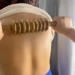Cây lăn massage toàn thân làm từ gỗ thơm tự nhiên có 9 bánh đa năng