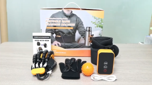 Left Right Hand Finger Rehabilitation Robot Gloves Physiotherapy Gloves Stroke Hand Device Finger Training Exerciser Hemiplegia Cerebral Infarction Training Equipment Therapy