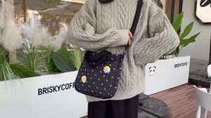 Mismi Gloria Tote Bag Tas Jinjing Wanita Resleting Korean Flower Stylish Sling Bag Perempuan Trendy - 36G