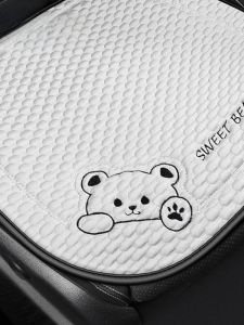 Summer Car Seat Cushion Single Cartoon Ice Silk Half Wrap Universal Four Seasons Cartoon Print Car Seat Cover for Women