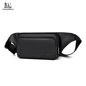 LouisWill Mens Waist Bag Sports Chest Bag Crossbody Bag Outdoor Cycling Bag Waterproof Bag Lightweight Casual Bag Fitness Bag Phone Bag Versatile Fashion Chest Bag Travel Bag