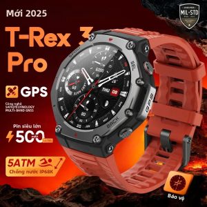 Đồng Hồ Thông Minh Quân Sự T-Rex 3 Pro GPS Chống Nước 5ATM Màn Hình AMOLED 1.43 Inch Pin 500mAh Tích Hợp GNSS La Bàn Đo Độ Cao Dành Cho Nam