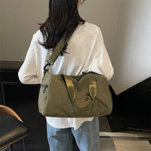 กระเป๋าเดินทางแบบสะพายไหล่สำหรับผู้หญิง ความจุขนาดใหญ่ กระเป๋าโยคะ กระเป๋าใส่รองเท้า กระเป๋าใส่เสื้อผ้าออกกำลังกายแบบถือได้สำหรับกลางแจ้ง