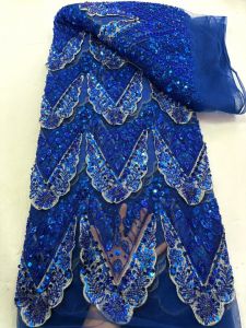 African Heavy Beaded Lace Fabric French Bridal Sequins 2026 Luxury Nigerian Tulle Lace for Sewing Wedding Gown Material