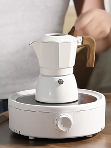 Coffee Double Valve Moka Pot Home Coffee Pot Set Small Espresso Hand Grinder Coffee Maker