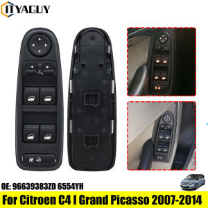 96639383ZD 6554YH For Citroen C4 I Grand Picasso 2007-2014 Car Electric Window Switch Master Mirror Control Button Regulator