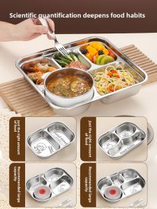 XIAOCHUSHU | Adult Weight Loss Compartmentalized Stainless Steel Tray
