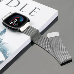 Milanese Loop Strap for Fitbit Versa 4 Strap Women Men Fitbit Sense 2/Sense Stainless Steel Band Fitbit Smartwatch Versa 3 Metal Mesh Wristband