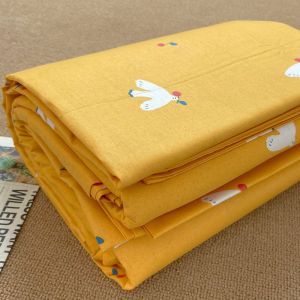 Pure Cotton 100% Active Print Bedding Set Single Double Quilt Cover Bed Sheet Countryside Cotton Four-piece Set Breathable