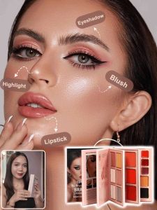 78 Colors Five Layer Book Makeup Palette Blush Concealer Contour Compact Highlight Makeup Palette Matte Glitter Shimmer Eyeshadow