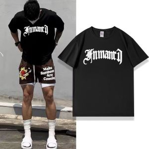 plus Size 300 Pounds American High Street Pure Cotton Short Sleeve T-Shirt Mens Summer Trendy Loose Casual round Neck Body Shirt