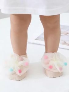 3 Pairs of Baby Girls Cotton Material Ankle Socks Soft and Non-Slip Indoor Floor Socks Are Suitable for Babies Learning to Walk