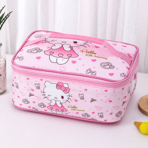 Thickened Waterproof Aluminum Foil Canvas Lunch Bag Large Size Bento Box Bag Student Lunch Box Bag Cartoon Cute Handheld Insulated Bag