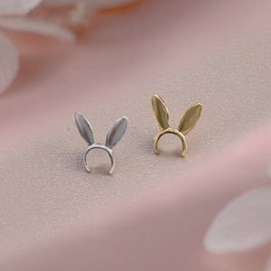 Rabbit Nail Decorations Fashion Alloy Gold Silver Nail Ornament Rabbit Ears Nail Jewelry Manicure Nail Art兔年新款美甲铆钉饰品
