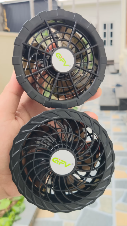 Quạt rời pin áo quạt điều hòa quạt 5 cánh, 12 vôn, chạy khỏe, không chổi than