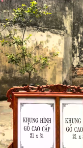 Khung Ảnh Thờ Đôi Gỗ Hương Đá – Mẫu Hoa Lá Tây Nhiều Kích Cỡ
