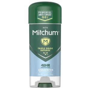 Mitchum Antiperspirant Deodorant Stick for Men gel UNSCENTED 3.40z/96g