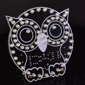 Aideepen | DC 5V LED Owl Touch Lamp DIY Electronic Crafting Touchable Nightlight Ornament Circuit Board Soldering Practice Kit