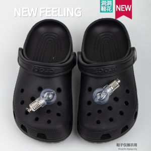 Funny Bulb Shoe Lace Decorative Lamp Hole Shoe Buckle DIY Detachable Crocs Compatible Shoe Flower Accessories Shoe Surface Lamp
