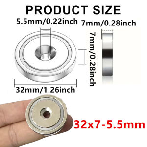 Multi-size Stainless Steel Magnets with Hole Pulling Force Strong Permanent Countersunk Hole Magnet for Fridge Cruise Curtain