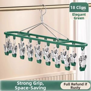 youqin | Stainless Steel Multi-clip Invisible Socks Drying Rack