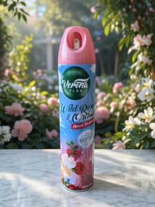 VERONA PLUS WILD ROSE & ORCHID AEROSOL AIR FRESHENER 320ML – 100% FRESH LONG-LASTING FRAGRANCE