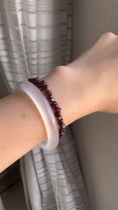 Vòng Tay Ngọc Hồng Lựu Garnet Hợp Mệnh Hỏa Thổ Khóa Bạc 925 Cao Cấp - Tăng Cường Đam Mê Thu Hút Tình Yêu -Bluegems