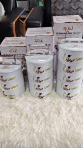 ปิ่นโต ปิ่นโตเคลือบลายไก่ ปิ่นโตทำบุญ 3/4/5ชั้น ลายไก่คลาสสิค สำหรับใส่อาหารคาว-หวาน แข็งแรง ทนทาน ใช้ได้นานพร้อมส่งTH