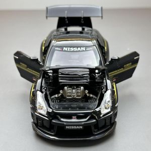 Diecast Mobil Nissan GTR R35 Recing Skala 1:32 Miniatur Model Mobil Suara Dan Cahaya Model Mobil Paduan