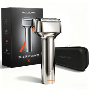 Maxgroom | MAXGROOM 3 Floating Blade Electric Shaver IPX7 Waterproof Wet Dry Use Rechargeable LED Display Beard Razor for Men Travel