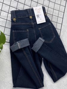 Stylish High Waist Harem Jeans Womens Autumn Winter New Design Sensation Small Audience Eight Nine Pants Dad Pants