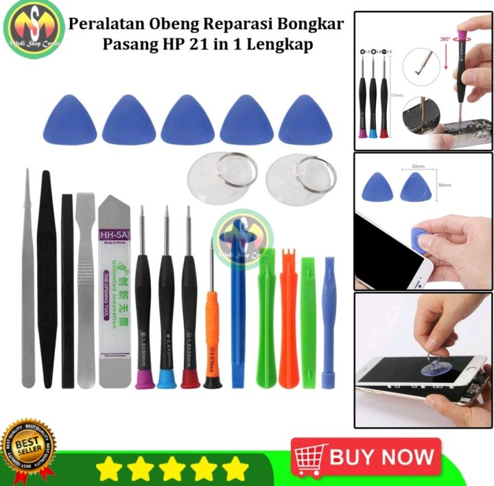 OBeng Alat Bongkar HP / Service Hp / Pembuka LCD Alat Pembuka Casing HP 21 in 1 Toolkit Smartphone