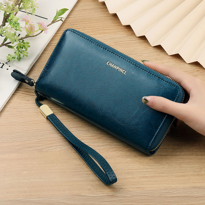 【Genuine Cowhide Leather】CHANPINCL Brand Women's Long Wallet Luxury