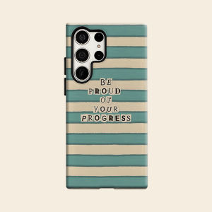 BILIBILI | Positive Quote Stripe Luxury Fashion Full Lens Protective Case for Samsung Galaxy S26 S25 S24 A56 A36 Plus Ultra