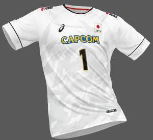 Japan Capcom Mens volleyball Team Jersey 2025 (White)