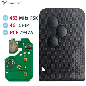YOCASTY 433Mhz 46 Chip PCF7947A Remote Card Key For Renault Megane II Scenic II 2003 2004 2005 2006 2007 2008