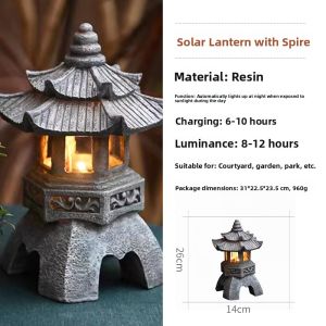 JUYU | Solar Chinese Pagoda Garden Lamp